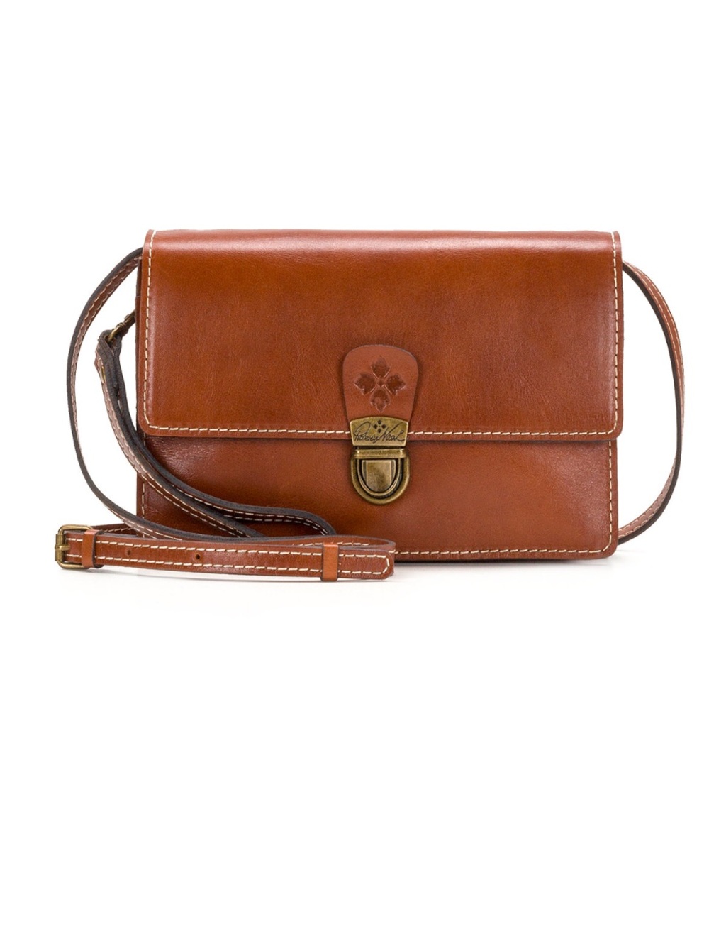 Patricia Nash Lanza Crossbody Organizer Heritage Leather Tan